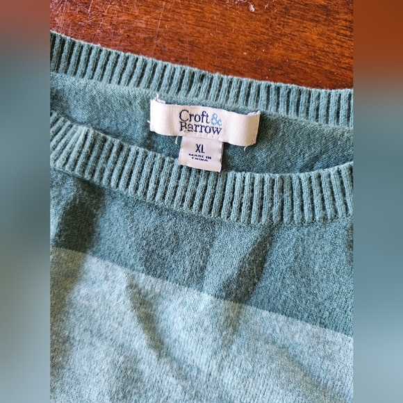 Green Striped Sweater - Picture 3 of 3